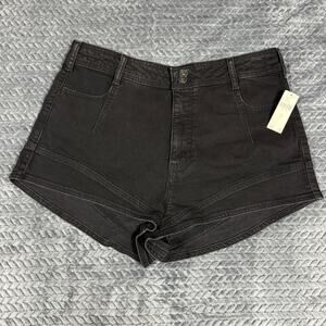Pilcro Anthropologie Women’s High Waist Shorts Denim Black Size 32 NWT